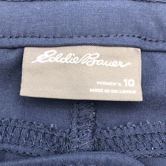 Eddie Bauer Womens Active Capri Pants Size 10 Cargo Pocket Scrunch Pulls Blue - Picture 11 of 15